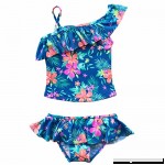 YiZYiF Kids Girls Floral Print 2 Pcs Tankini Swimwear Bathing Suit  B072QC35JW